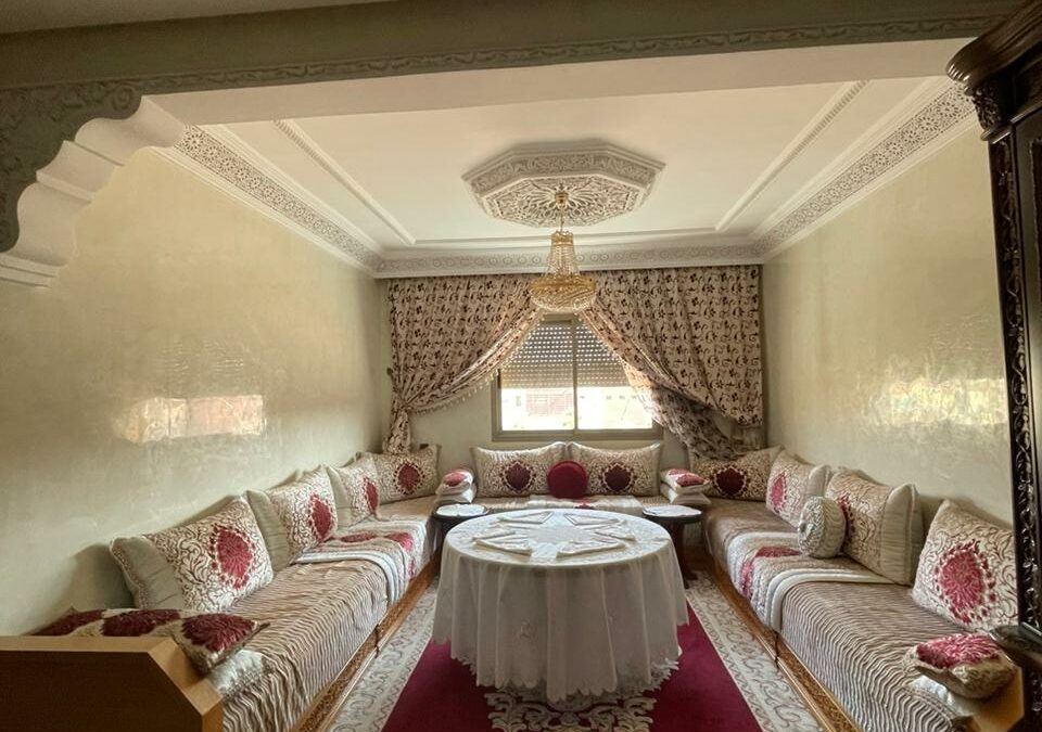 *Appartement meublé 3 chambres à Route d&rsquo;Essaouira