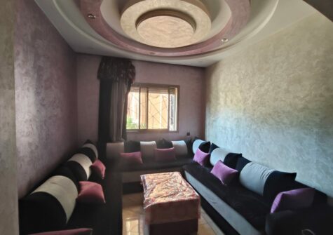*Duplex meublé 3 chambres 147m2 en résidence sécurisée avec piscine et jardin à route d&rsquo;Essaouira