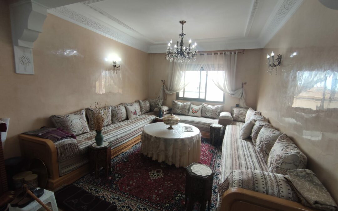 *Appartement vide ou meublé 104m2 à route d&rsquo;Essaouira (Dar salam)