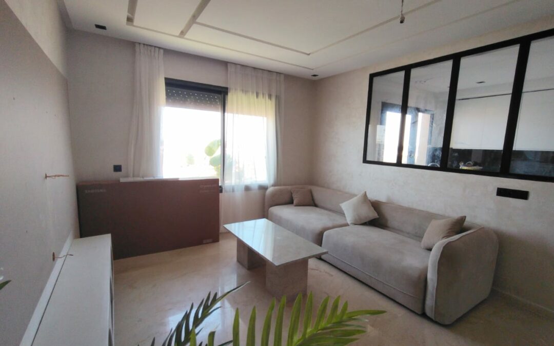 *Appartement meublé 102m2 3 chambres à Ain Mezzouar (5min de la gare de Marrakech)