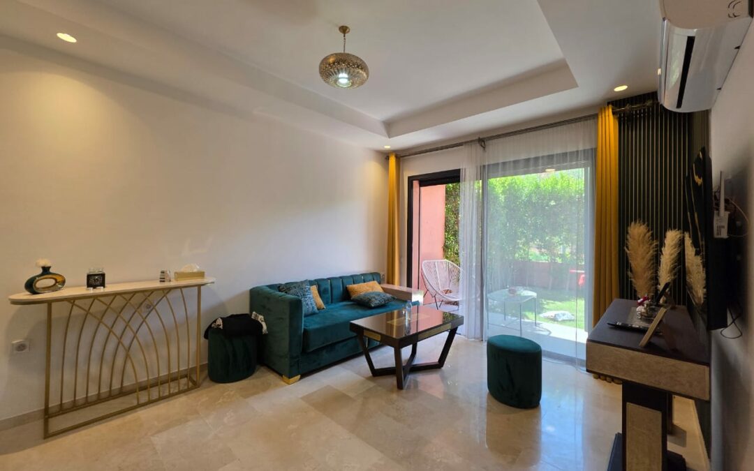 Appartement rez de jardin meublé 1 chambre à Golf Noria (Marrakech)