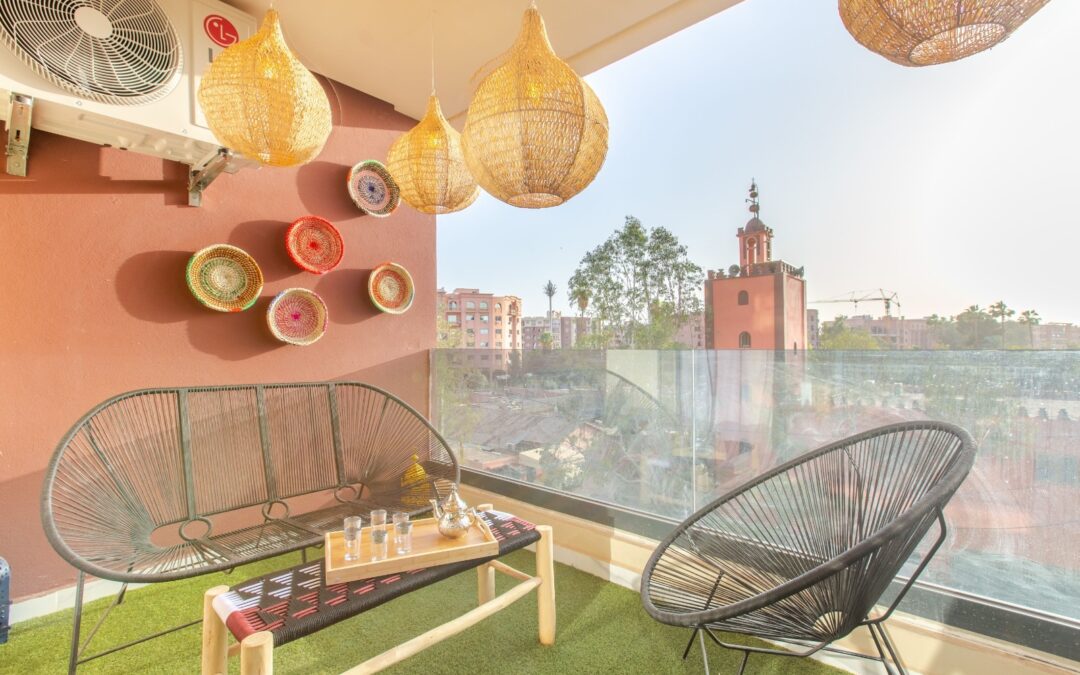 Appartement meublé 2 chambres à Victor hugo proche carré Eden (Marrakech)