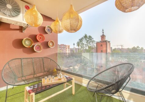 Appartement meublé 2 chambres à Victor hugo proche carré Eden (Marrakech)