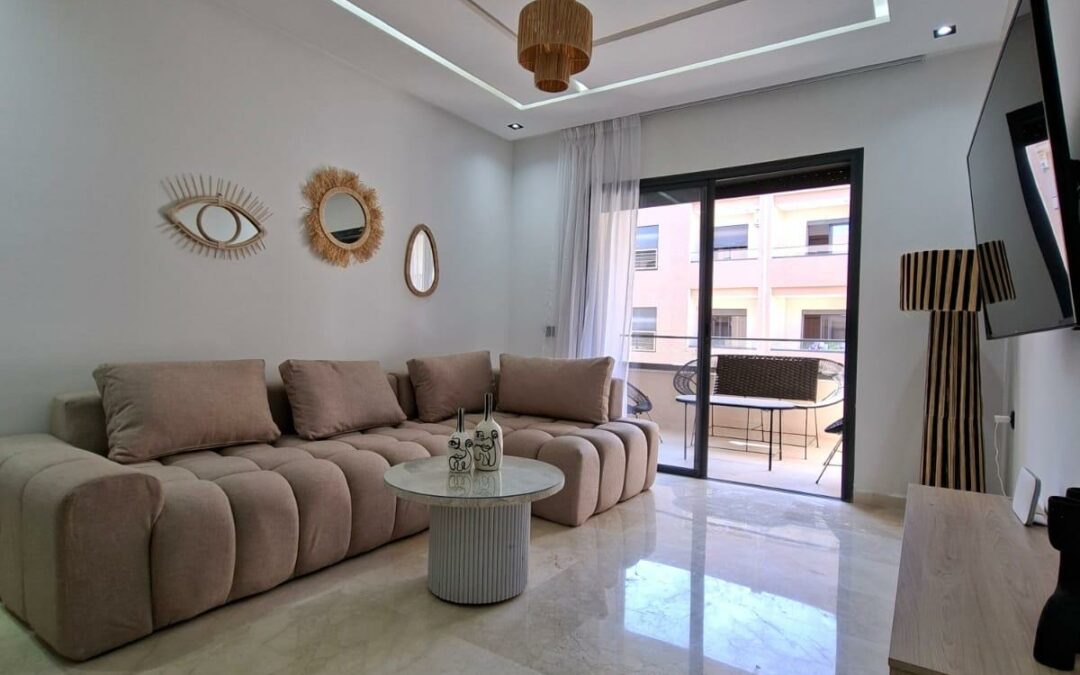 Appartement neuf meublé 2 chambres à Ain Mezzouar à 5min de la gare (Marrakech)