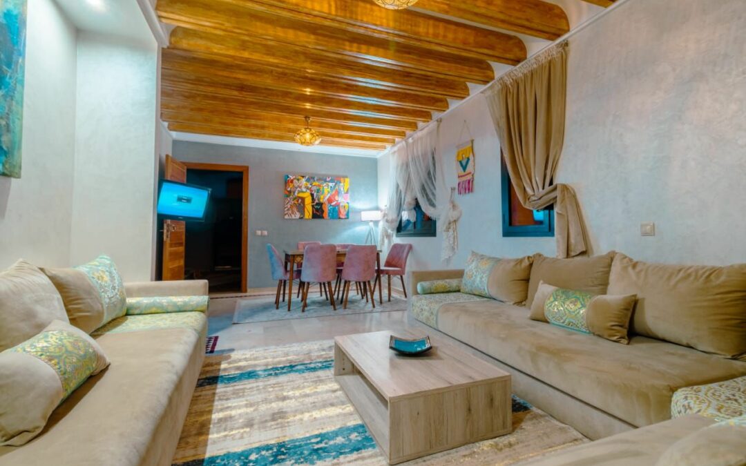 Appartement rez de jardin 2 chambres à la Palmeraie (Marrakech)