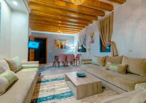 Appartement rez de jardin 2 chambres à la Palmeraie (Marrakech)