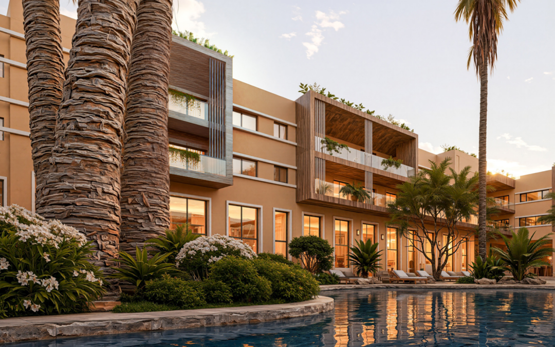 Projet appartements, duplex, (magasins et bureaux) 2 à 4 chambres de 67m2 à 210m2 en résidence sécurisée avec piscine à Targa – Livraison prévue 2028 MARRAKECH