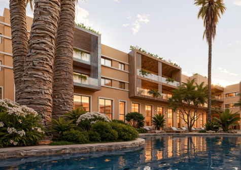 Projet appartements, duplex, (magasins et bureaux) 2 à 4 chambres de 67m2 à 210m2 en résidence sécurisée avec piscine à Targa – Livraison prévue 2028 MARRAKECH