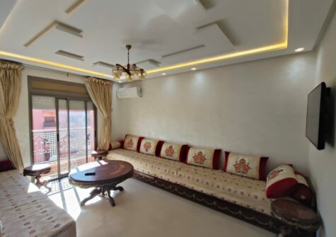 Appartement meublé 2 chambres en immeuble sécurisé à Guéliz (proche du Plazza)