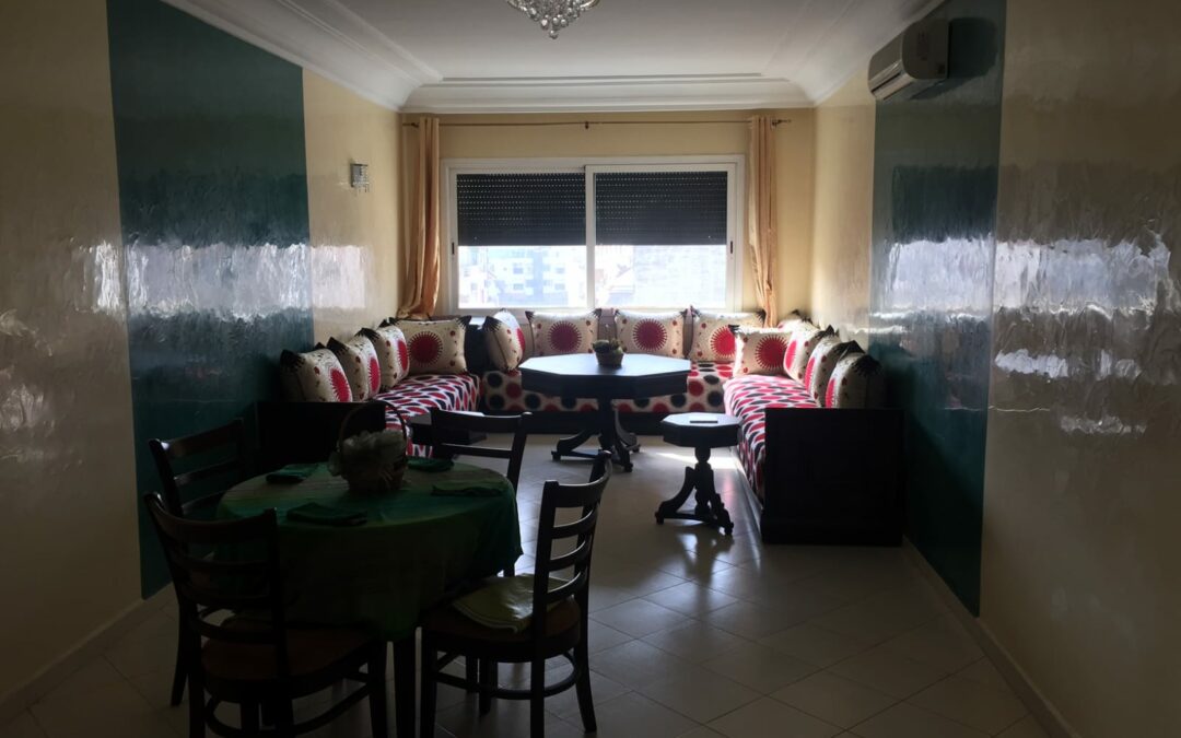 *Appartement meublé 2 chambres en résidence de standing à Maarif (Casablanca)