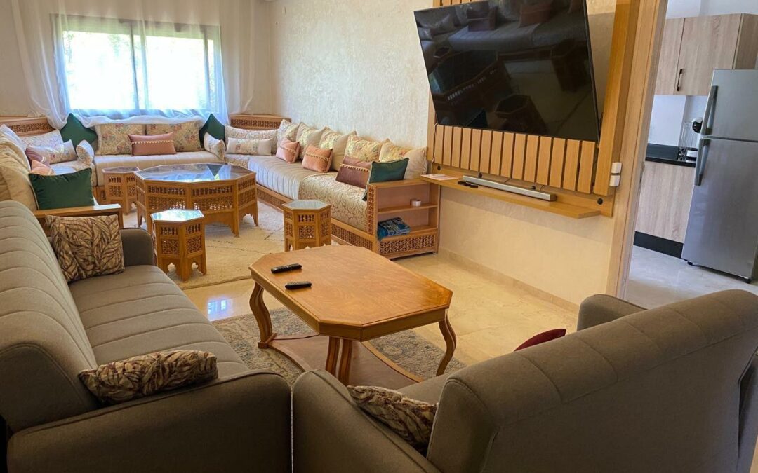 Appartement meublé 2 chambres en résidence sécurisée avec piscine à Targa