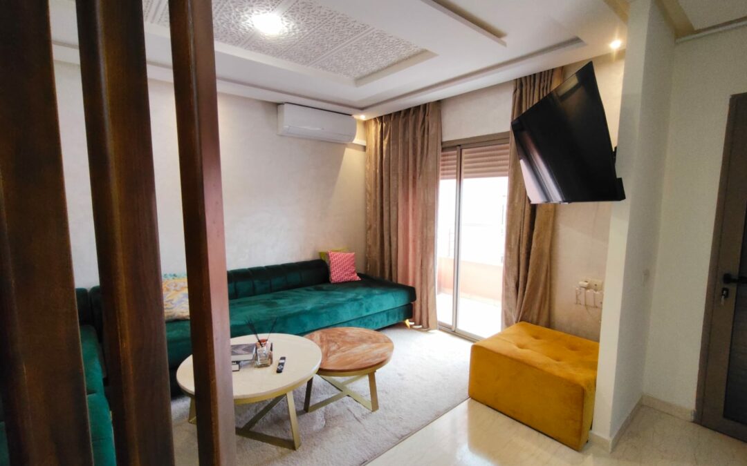 Studio meublé 1 chambre dans un immeuble neuf à Route de Casablanca