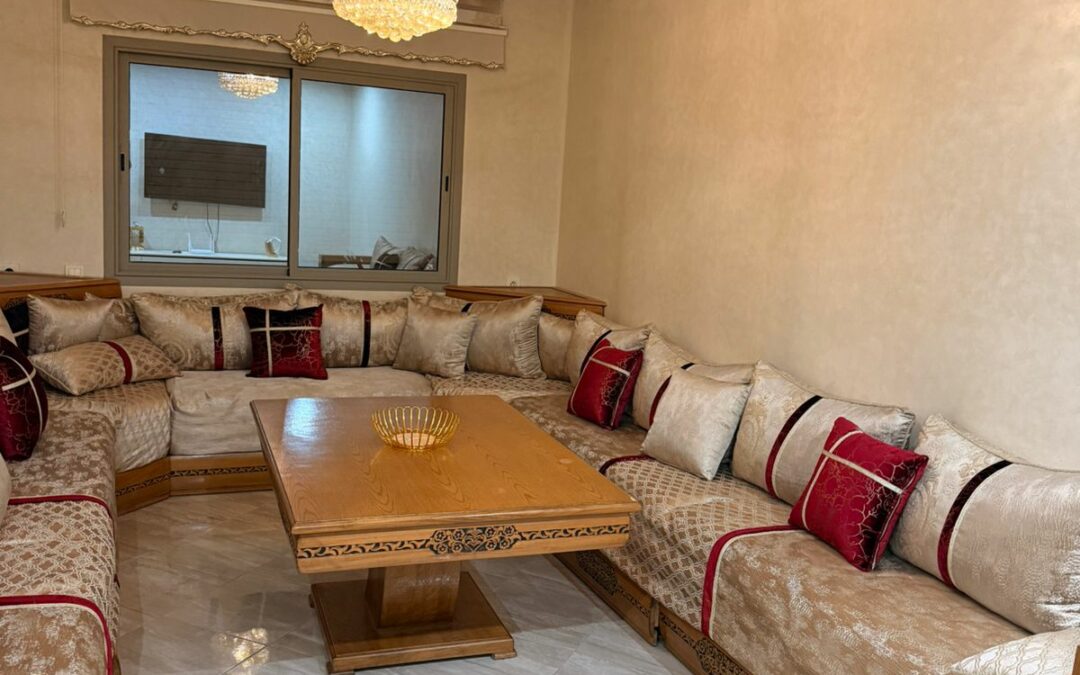 Appartement meublé 2 chambres en résidence avec piscine à Jnane Awrad (route de Casa)