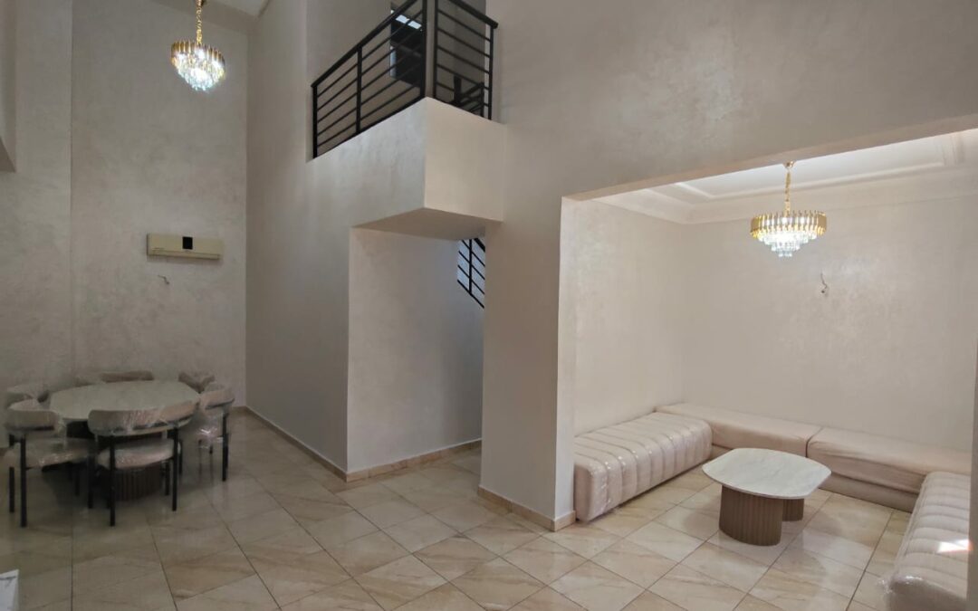 *Duplex semi meublé 3 chambres en résidence avec piscine et jardin à route d&rsquo;Essaouira