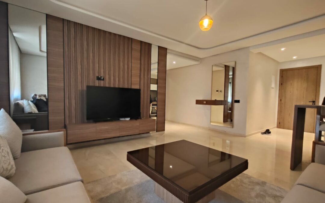 Studio meublé 1 chambre en résidence sécurisée avec 2 piscines et jeux enfants au nouveau Guéliz