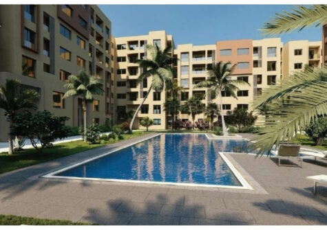 *Appartement 3 chambres en résidence sécurisée avec piscine extérieure et piscine couverte + salle de sport à Guéliz