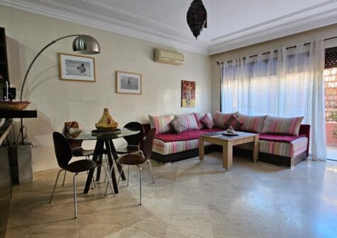 Studio meublé 1 chambre en résidence sécurisée avec piscine et balcon à Guéliz (proche de l&rsquo;hotel Les Ambassadeurs)