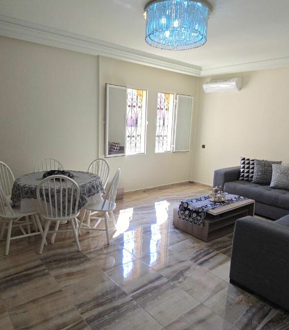 Appartement meublé 2 chambres en immeuble calme de 2 étages à route de Fes