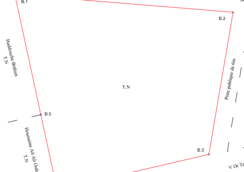 Terrain titré avec permis de construire villa 3 façades à route d&rsquo;Ourika