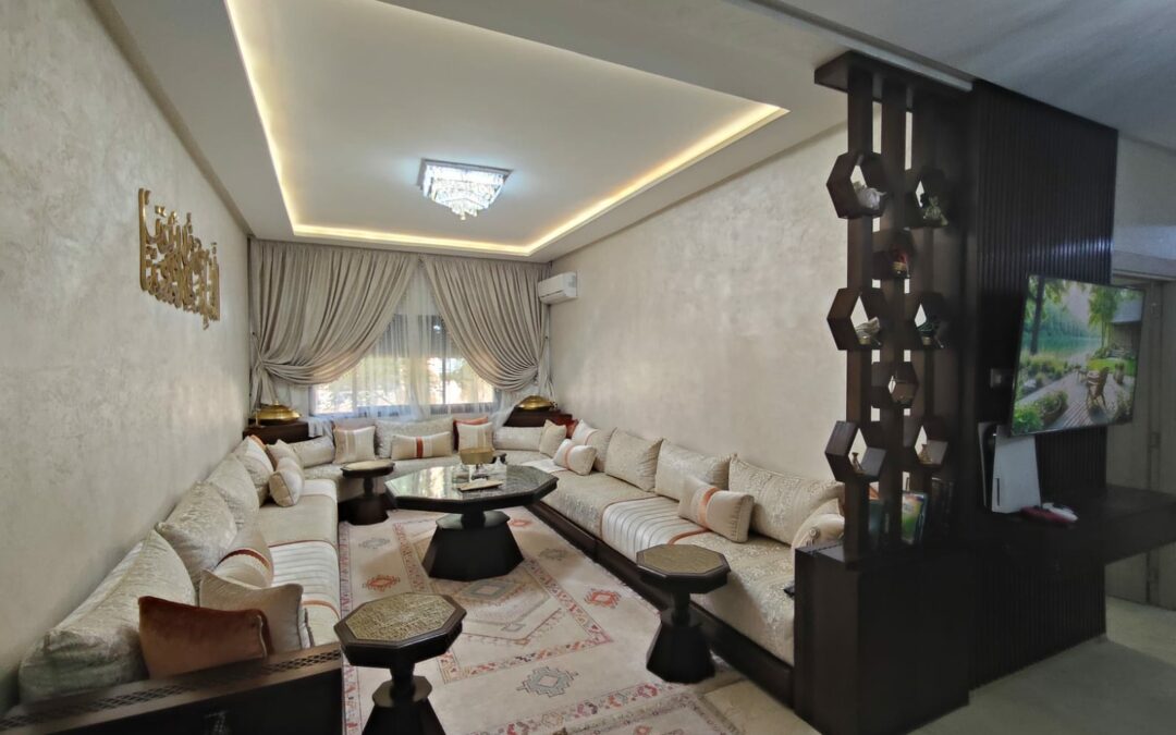 *Appartement vide rez de jardin 2 chambres 127m2 en résidence sécurisée avec piscine et jardin à Targa