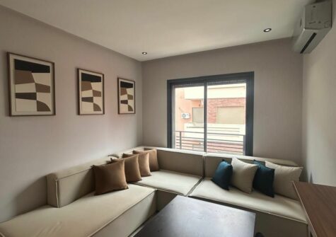 *Appartement meublé 3 chambres en immeuble à Guéliz extension