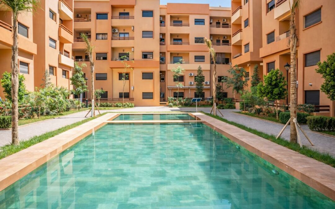 *Appartement meublé 2 chambres en résidence sécurisée avec piscine à Ain Mezzouar « Dispo à partir du 1er juillet 2026 »