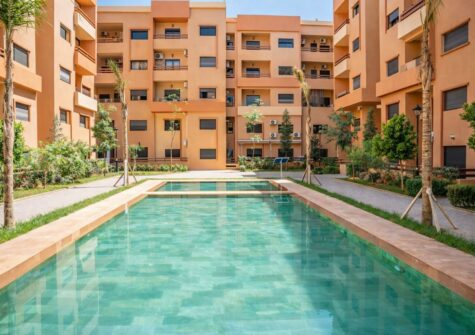 *Appartement meublé 2 chambres en résidence sécurisée avec piscine à Ain Mezzouar « Dispo à partir du 1er juillet 2026 »
