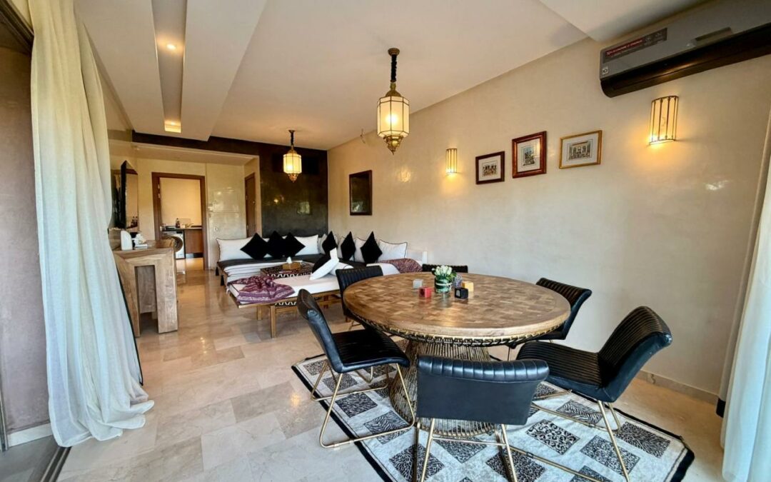 Appartement meublé 3 chambres en résidence sécurisée avec piscine à Prestigia