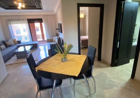 Appartement meublé 2 chambres en résidence avec piscine à route de Casa