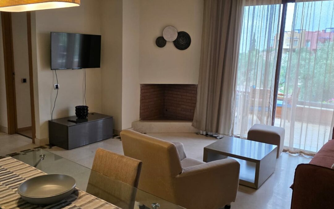Studio meublé 1 chambre en résidence sécurisée avec piscine à route de Casa