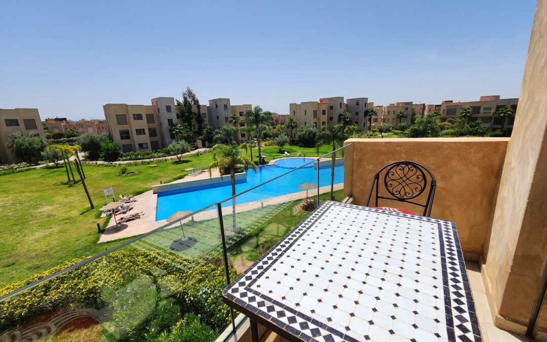 Appartement meublé 3 chambres en résidence sécurisée avec piscine et golf à Prestigia