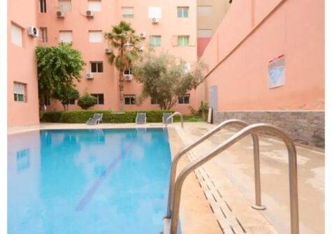 Appartement meublé 2 chambres en résidence avec piscine à Guéliz (proche de la gare de Marrakech)