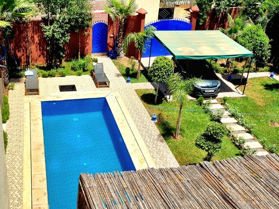 *Villa meublée 4 chambres avec piscine privée sans vis-à-vis sur route d&rsquo;Ourika km30